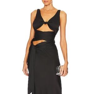 Guizio Black Long Dress